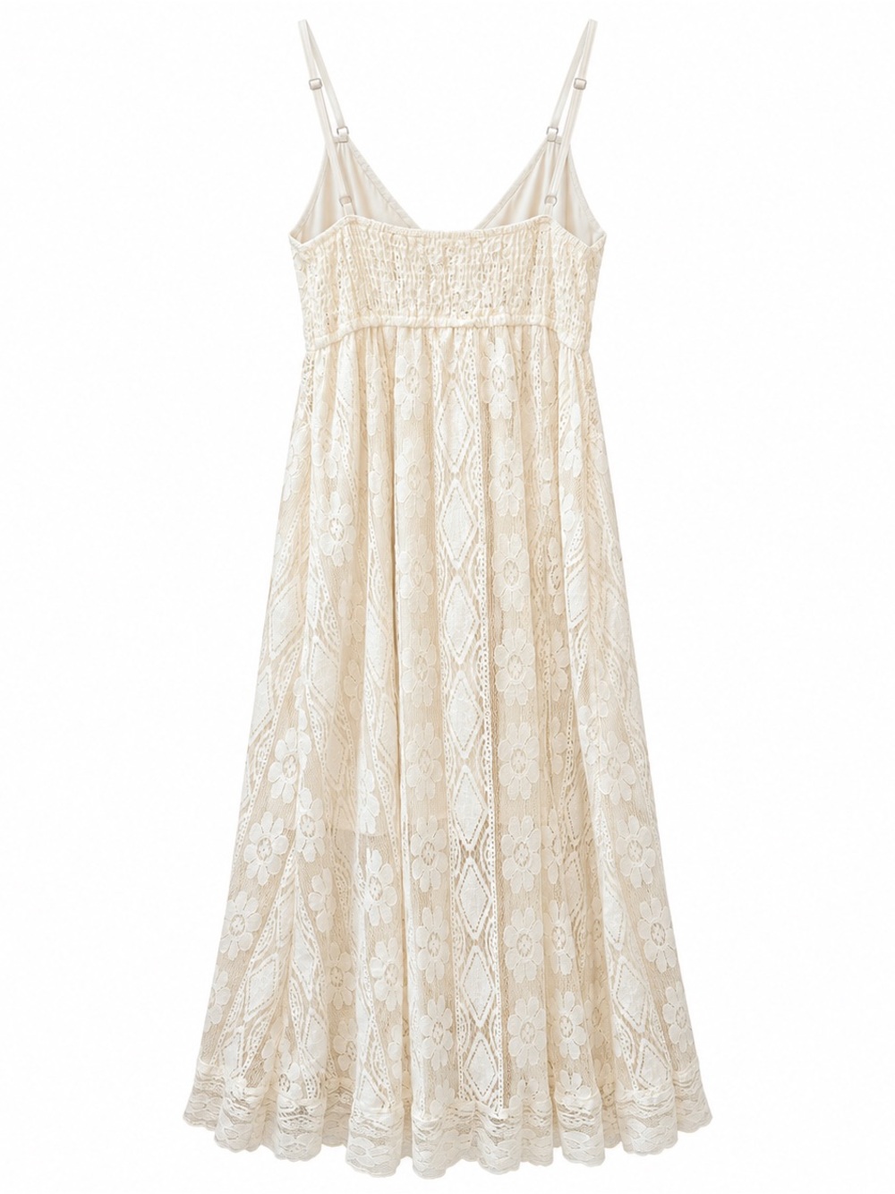 Cupshe Lace Crochet Boho Dress L Cottagecore Romantic Feminine Festival Coastal - Picture 6 of 10
